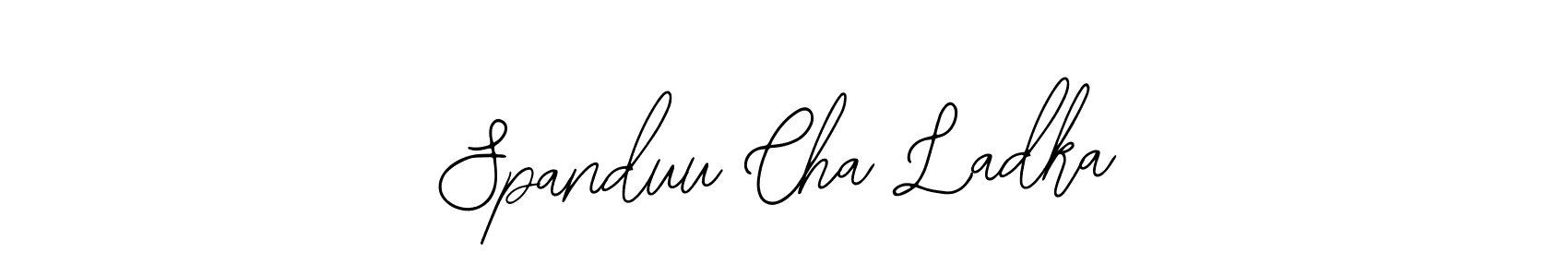 Use a signature maker to create a handwritten signature online. With this signature software, you can design (Bearetta-2O07w) your own signature for name Spanduu Cha Ladka. Spanduu Cha Ladka signature style 12 images and pictures png