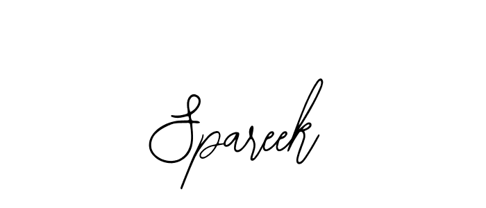 How to make Spareek signature? Bearetta-2O07w is a professional autograph style. Create handwritten signature for Spareek name. Spareek signature style 12 images and pictures png