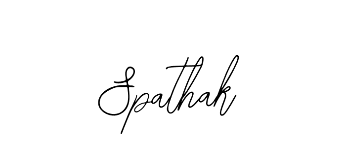 Design your own signature with our free online signature maker. With this signature software, you can create a handwritten (Bearetta-2O07w) signature for name Spathak. Spathak signature style 12 images and pictures png