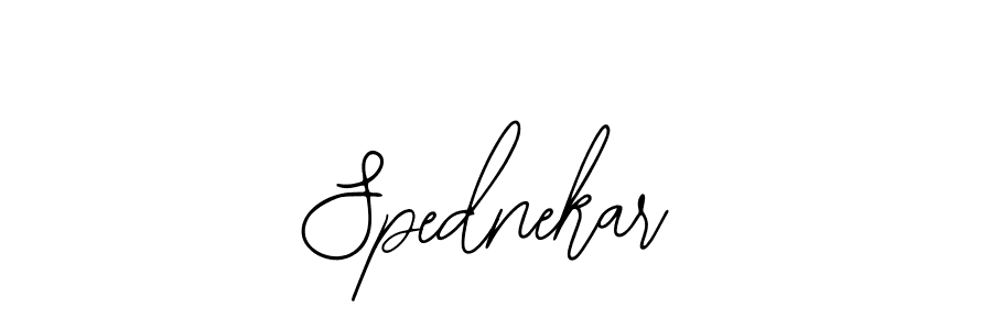 Create a beautiful signature design for name Spednekar. With this signature (Bearetta-2O07w) fonts, you can make a handwritten signature for free. Spednekar signature style 12 images and pictures png