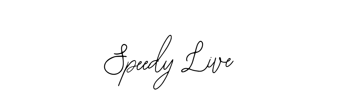 Use a signature maker to create a handwritten signature online. With this signature software, you can design (Bearetta-2O07w) your own signature for name Speedy Live. Speedy Live signature style 12 images and pictures png