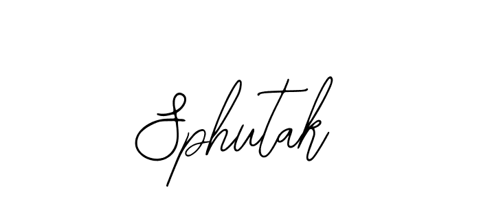 You should practise on your own different ways (Bearetta-2O07w) to write your name (Sphutak) in signature. don't let someone else do it for you. Sphutak signature style 12 images and pictures png