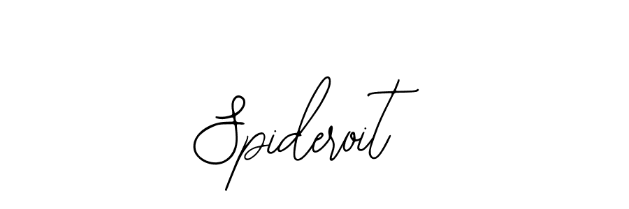 Use a signature maker to create a handwritten signature online. With this signature software, you can design (Bearetta-2O07w) your own signature for name Spideroit. Spideroit signature style 12 images and pictures png