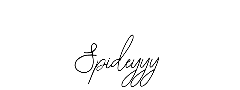 Use a signature maker to create a handwritten signature online. With this signature software, you can design (Bearetta-2O07w) your own signature for name Spideyyy. Spideyyy signature style 12 images and pictures png