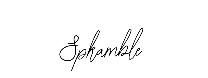 How to Draw Spkamble signature style? Bearetta-2O07w is a latest design signature styles for name Spkamble. Spkamble signature style 12 images and pictures png