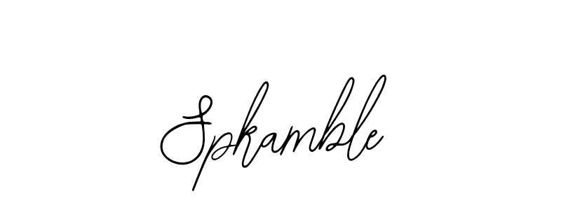 Create a beautiful signature design for name Spkamble. With this signature (Bearetta-2O07w) fonts, you can make a handwritten signature for free. Spkamble signature style 12 images and pictures png