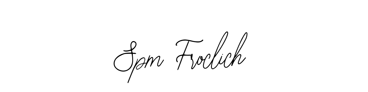 The best way (Bearetta-2O07w) to make a short signature is to pick only two or three words in your name. The name Spm Froclich include a total of six letters. For converting this name. Spm Froclich signature style 12 images and pictures png