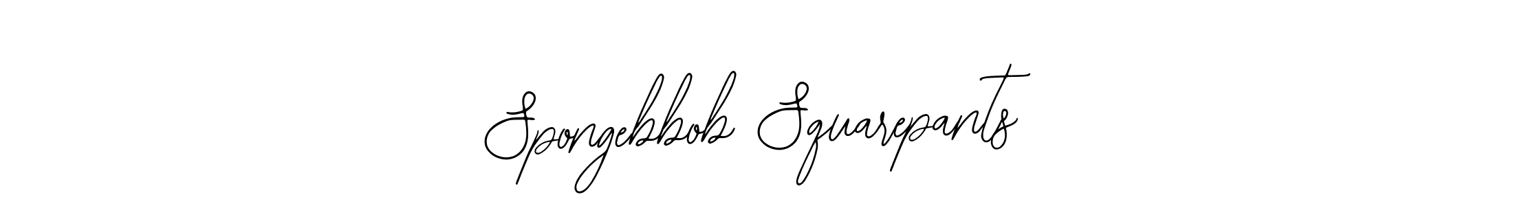 How to make Spongebbob Squarepants name signature. Use Bearetta-2O07w style for creating short signs online. This is the latest handwritten sign. Spongebbob Squarepants signature style 12 images and pictures png