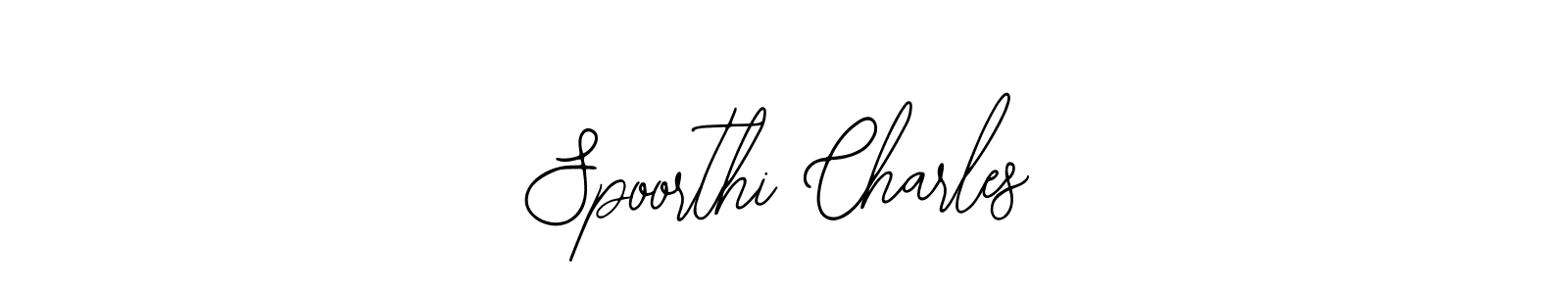 Make a beautiful signature design for name Spoorthi Charles. Use this online signature maker to create a handwritten signature for free. Spoorthi Charles signature style 12 images and pictures png