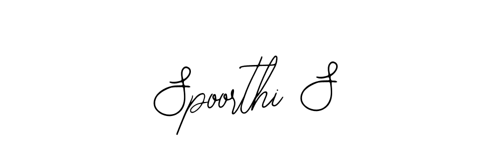 How to make Spoorthi S name signature. Use Bearetta-2O07w style for creating short signs online. This is the latest handwritten sign. Spoorthi S signature style 12 images and pictures png