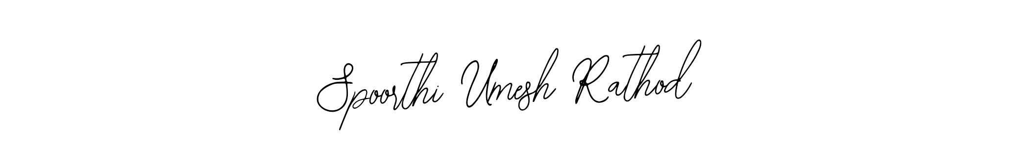 The best way (Bearetta-2O07w) to make a short signature is to pick only two or three words in your name. The name Spoorthi Umesh Rathod include a total of six letters. For converting this name. Spoorthi Umesh Rathod signature style 12 images and pictures png