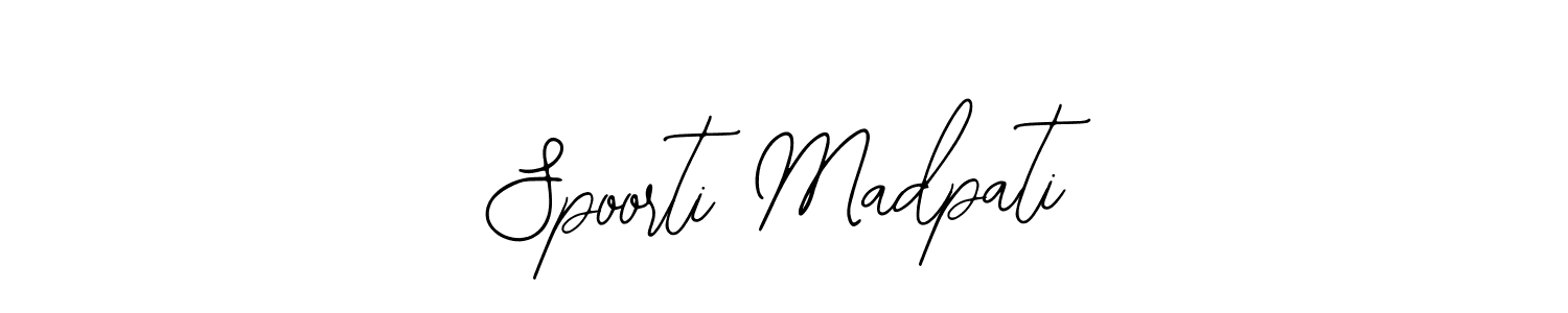 if you are searching for the best signature style for your name Spoorti Madpati. so please give up your signature search. here we have designed multiple signature styles  using Bearetta-2O07w. Spoorti Madpati signature style 12 images and pictures png