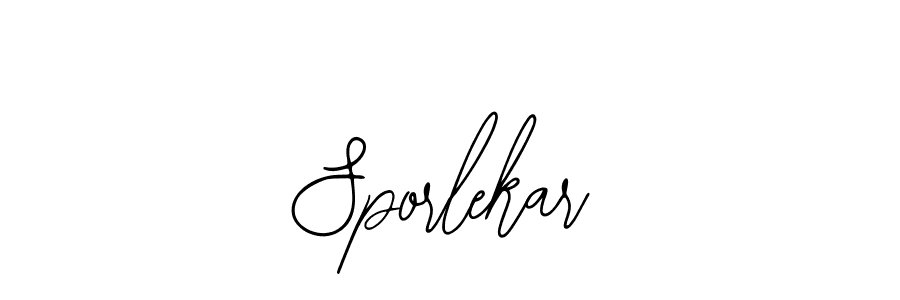 Use a signature maker to create a handwritten signature online. With this signature software, you can design (Bearetta-2O07w) your own signature for name Sporlekar. Sporlekar signature style 12 images and pictures png