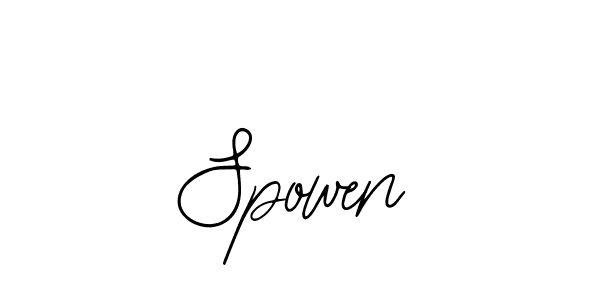 Spowen stylish signature style. Best Handwritten Sign (Bearetta-2O07w) for my name. Handwritten Signature Collection Ideas for my name Spowen. Spowen signature style 12 images and pictures png