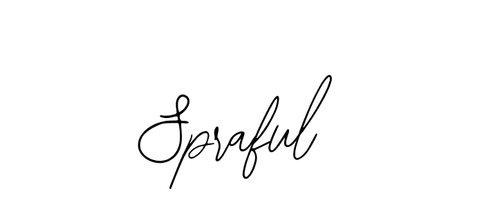 Spraful stylish signature style. Best Handwritten Sign (Bearetta-2O07w) for my name. Handwritten Signature Collection Ideas for my name Spraful. Spraful signature style 12 images and pictures png