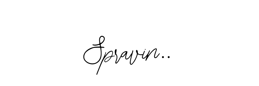 if you are searching for the best signature style for your name Spravin... so please give up your signature search. here we have designed multiple signature styles  using Bearetta-2O07w. Spravin.. signature style 12 images and pictures png