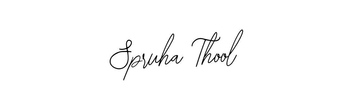 Use a signature maker to create a handwritten signature online. With this signature software, you can design (Bearetta-2O07w) your own signature for name Spruha Thool. Spruha Thool signature style 12 images and pictures png