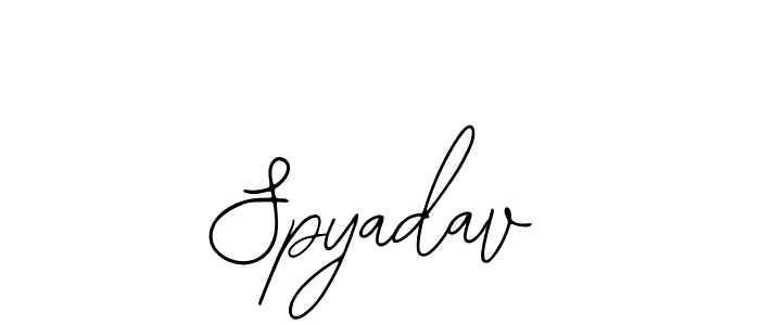 You should practise on your own different ways (Bearetta-2O07w) to write your name (Spyadav) in signature. don't let someone else do it for you. Spyadav signature style 12 images and pictures png