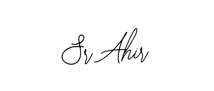 How to make Sr Ahir name signature. Use Bearetta-2O07w style for creating short signs online. This is the latest handwritten sign. Sr Ahir signature style 12 images and pictures png