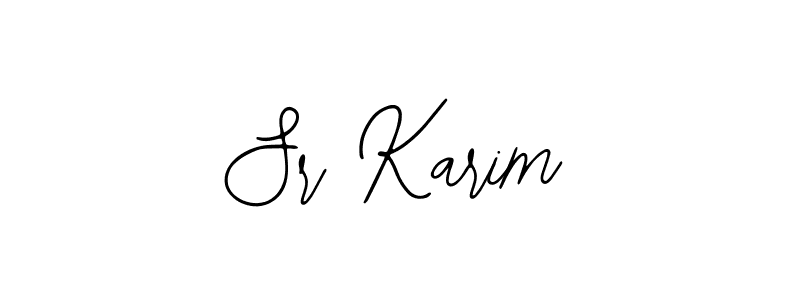 How to make Sr Karim name signature. Use Bearetta-2O07w style for creating short signs online. This is the latest handwritten sign. Sr Karim signature style 12 images and pictures png