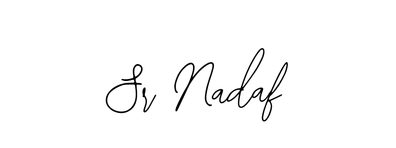The best way (Bearetta-2O07w) to make a short signature is to pick only two or three words in your name. The name Sr Nadaf include a total of six letters. For converting this name. Sr Nadaf signature style 12 images and pictures png
