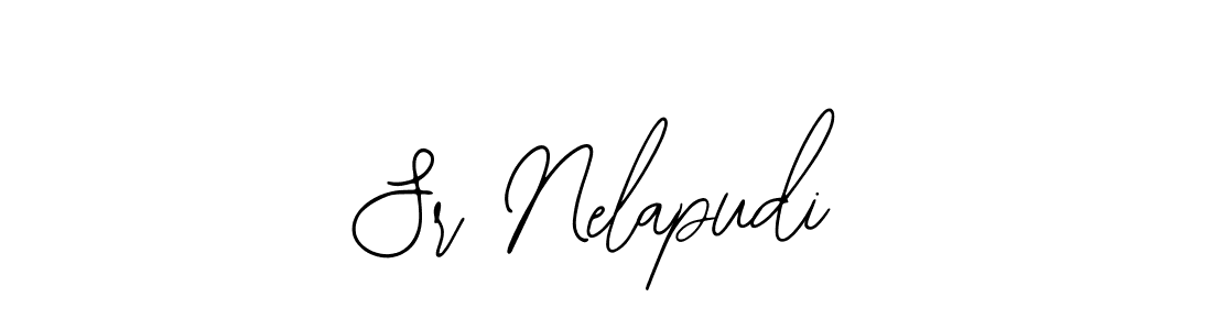 How to make Sr Nelapudi name signature. Use Bearetta-2O07w style for creating short signs online. This is the latest handwritten sign. Sr Nelapudi signature style 12 images and pictures png