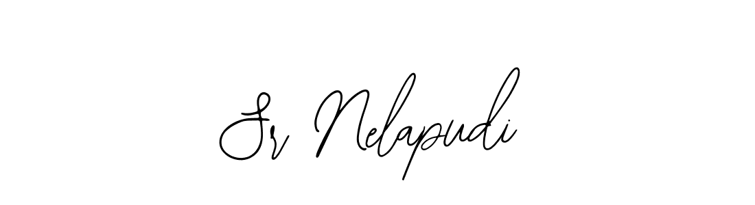 You should practise on your own different ways (Bearetta-2O07w) to write your name (Sr Nelapudi) in signature. don't let someone else do it for you. Sr Nelapudi signature style 12 images and pictures png