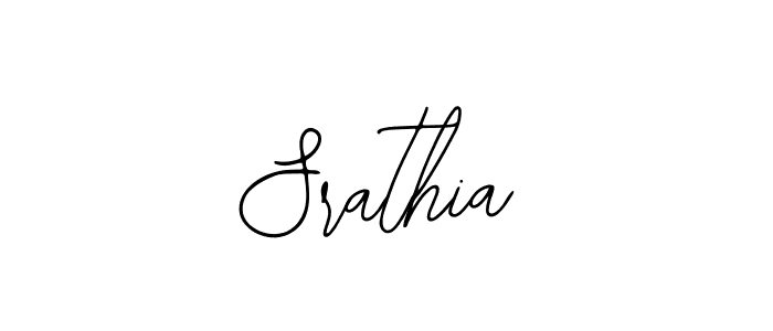 How to make Srathia signature? Bearetta-2O07w is a professional autograph style. Create handwritten signature for Srathia name. Srathia signature style 12 images and pictures png