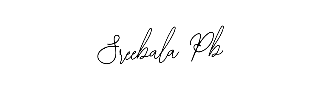 How to make Sreebala Pb signature? Bearetta-2O07w is a professional autograph style. Create handwritten signature for Sreebala Pb name. Sreebala Pb signature style 12 images and pictures png