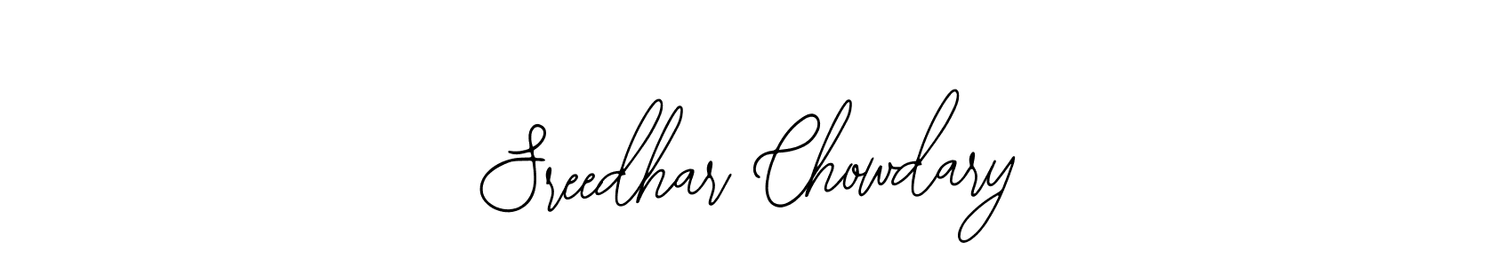 Design your own signature with our free online signature maker. With this signature software, you can create a handwritten (Bearetta-2O07w) signature for name Sreedhar Chowdary. Sreedhar Chowdary signature style 12 images and pictures png