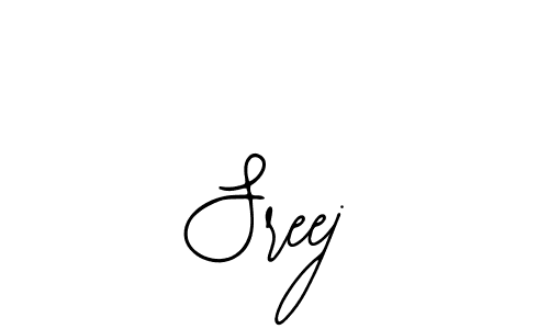 How to make Sreej name signature. Use Bearetta-2O07w style for creating short signs online. This is the latest handwritten sign. Sreej signature style 12 images and pictures png