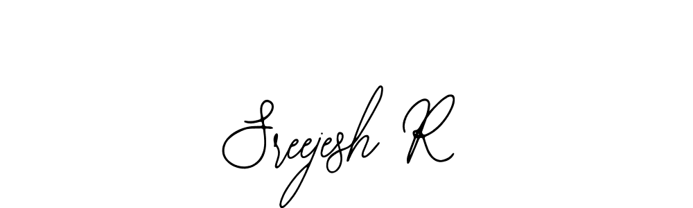 You should practise on your own different ways (Bearetta-2O07w) to write your name (Sreejesh R) in signature. don't let someone else do it for you. Sreejesh R signature style 12 images and pictures png