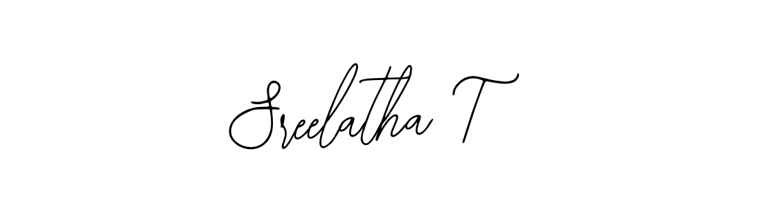 This is the best signature style for the Sreelatha T name. Also you like these signature font (Bearetta-2O07w). Mix name signature. Sreelatha T signature style 12 images and pictures png