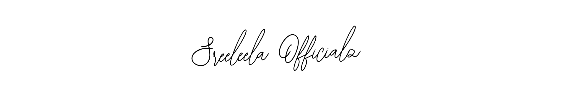 Similarly Bearetta-2O07w is the best handwritten signature design. Signature creator online .You can use it as an online autograph creator for name Sreeleela Officialz. Sreeleela Officialz signature style 12 images and pictures png