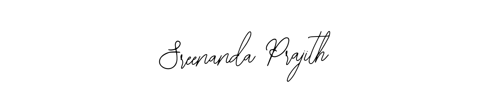 How to make Sreenanda Prajith name signature. Use Bearetta-2O07w style for creating short signs online. This is the latest handwritten sign. Sreenanda Prajith signature style 12 images and pictures png