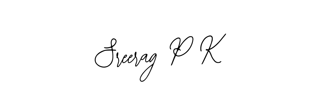 How to make Sreerag P K name signature. Use Bearetta-2O07w style for creating short signs online. This is the latest handwritten sign. Sreerag P K signature style 12 images and pictures png