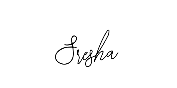 Use a signature maker to create a handwritten signature online. With this signature software, you can design (Bearetta-2O07w) your own signature for name Sresha. Sresha signature style 12 images and pictures png