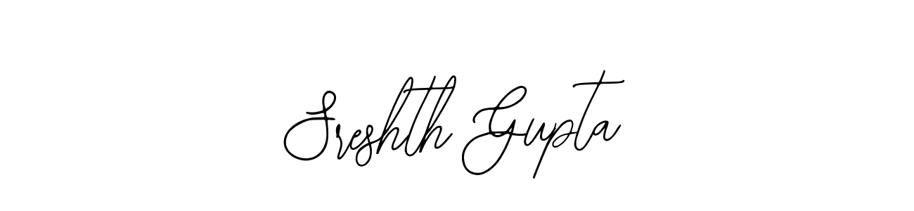 The best way (Bearetta-2O07w) to make a short signature is to pick only two or three words in your name. The name Sreshth Gupta include a total of six letters. For converting this name. Sreshth Gupta signature style 12 images and pictures png