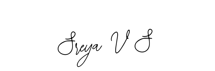 You should practise on your own different ways (Bearetta-2O07w) to write your name (Sreya V S) in signature. don't let someone else do it for you. Sreya V S signature style 12 images and pictures png