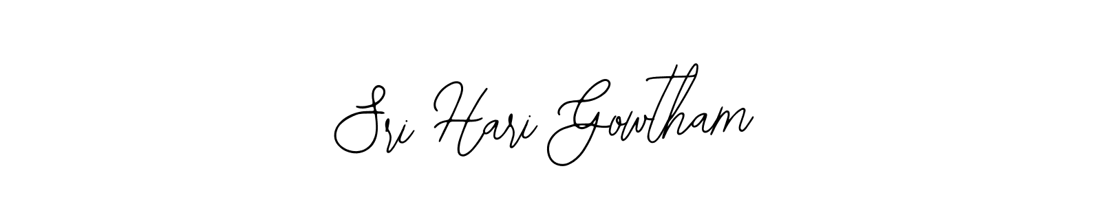 You should practise on your own different ways (Bearetta-2O07w) to write your name (Sri Hari Gowtham) in signature. don't let someone else do it for you. Sri Hari Gowtham signature style 12 images and pictures png