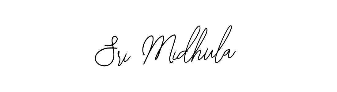 How to make Sri Midhula name signature. Use Bearetta-2O07w style for creating short signs online. This is the latest handwritten sign. Sri Midhula signature style 12 images and pictures png