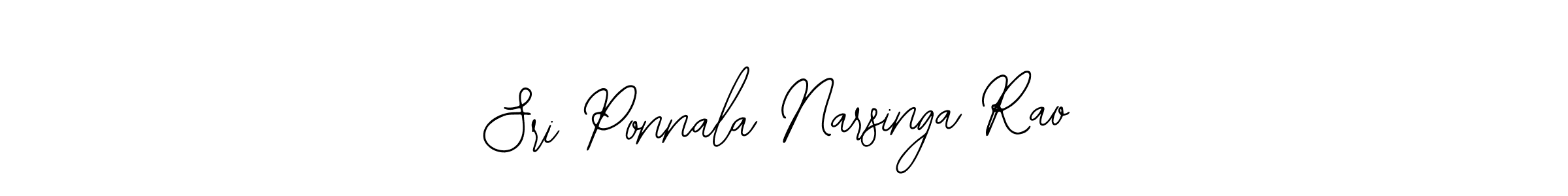 Use a signature maker to create a handwritten signature online. With this signature software, you can design (Bearetta-2O07w) your own signature for name Sri Ponnala Narsinga Rao. Sri Ponnala Narsinga Rao signature style 12 images and pictures png