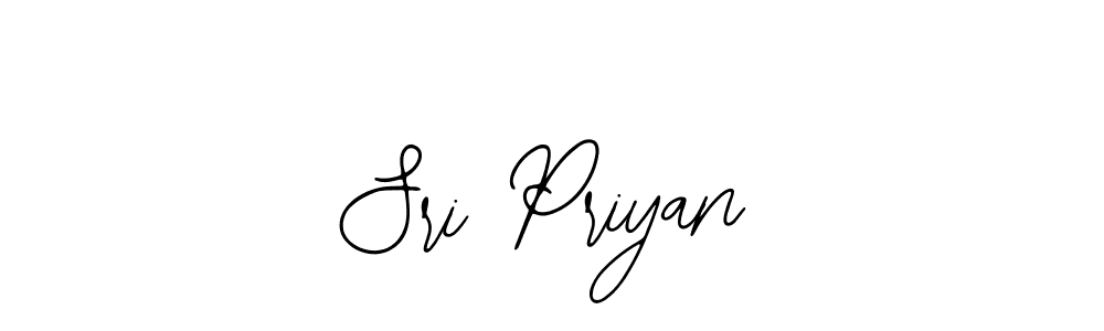 How to make Sri Priyan name signature. Use Bearetta-2O07w style for creating short signs online. This is the latest handwritten sign. Sri Priyan signature style 12 images and pictures png