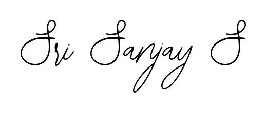 Create your official email sign-off with Sri Sanjay S name in Bearetta-2O07w style. Crisp, clean, and perfectly legible across all screens. Sri Sanjay S signature style 12 images and pictures png