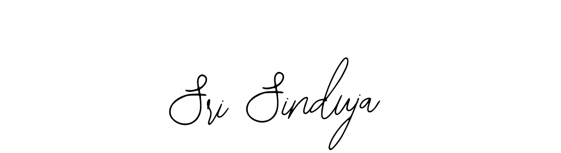 You should practise on your own different ways (Bearetta-2O07w) to write your name (Sri Sinduja) in signature. don't let someone else do it for you. Sri Sinduja signature style 12 images and pictures png