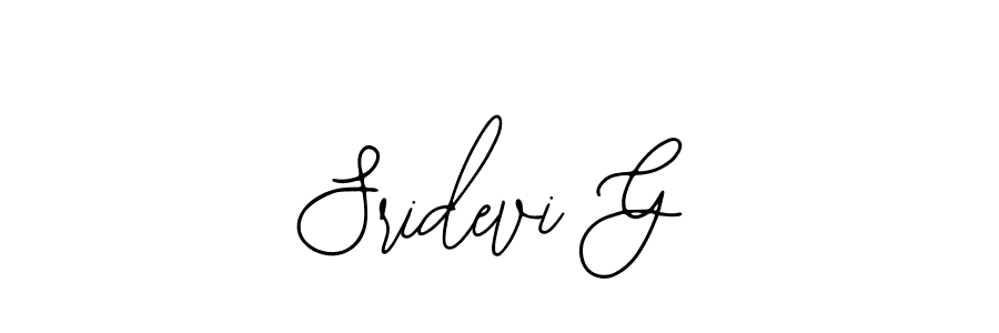 You should practise on your own different ways (Bearetta-2O07w) to write your name (Sridevi G) in signature. don't let someone else do it for you. Sridevi G signature style 12 images and pictures png