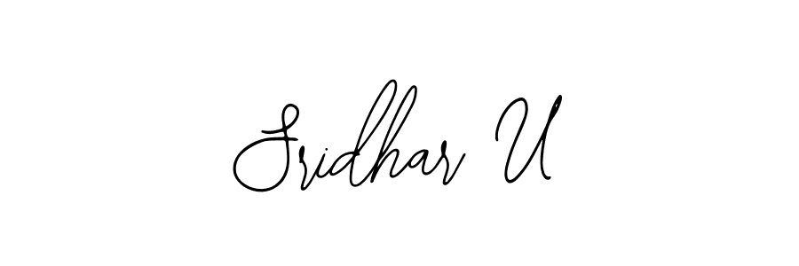 Similarly Bearetta-2O07w is the best handwritten signature design. Signature creator online .You can use it as an online autograph creator for name Sridhar U. Sridhar U signature style 12 images and pictures png