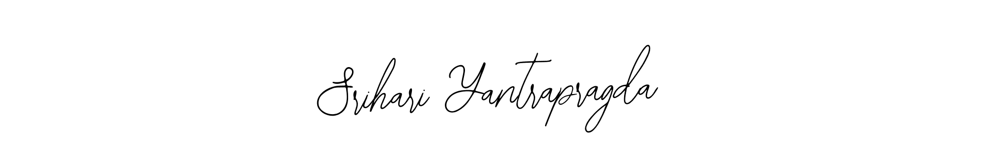 Also You can easily find your signature by using the search form. We will create Srihari Yantrapragda name handwritten signature images for you free of cost using Bearetta-2O07w sign style. Srihari Yantrapragda signature style 12 images and pictures png
