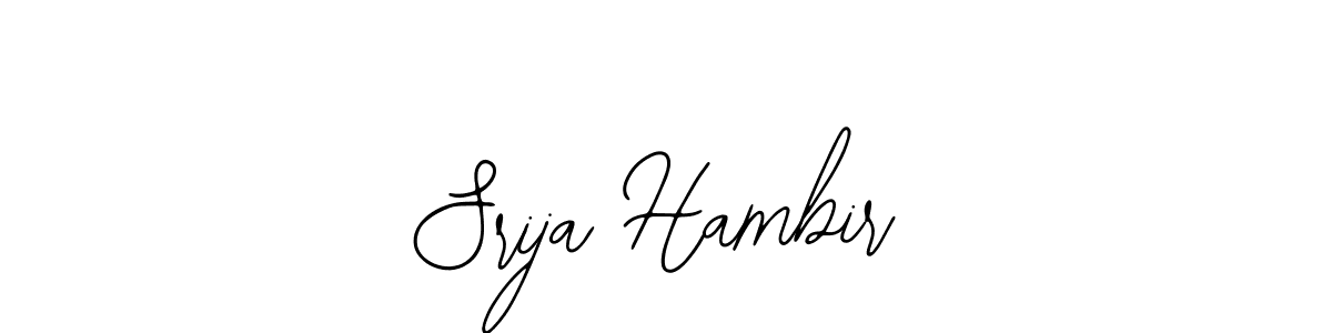 Use a signature maker to create a handwritten signature online. With this signature software, you can design (Bearetta-2O07w) your own signature for name Srija Hambir. Srija Hambir signature style 12 images and pictures png