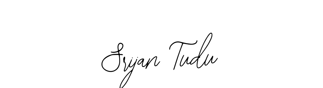 How to make Srijan Tudu name signature. Use Bearetta-2O07w style for creating short signs online. This is the latest handwritten sign. Srijan Tudu signature style 12 images and pictures png